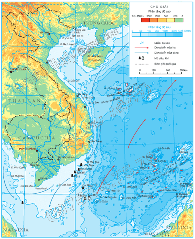 Hinh 8.1. Vùng biển Việt Nam trong Biển Đông