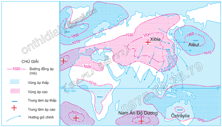 Hinh 9.1. Gió mùa mùa đông ở khu vực Đông Nam Á