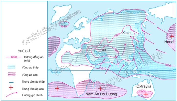 Hinh 9.2. Gió mùa mùa hạ ở khu vực Đông Nam Á