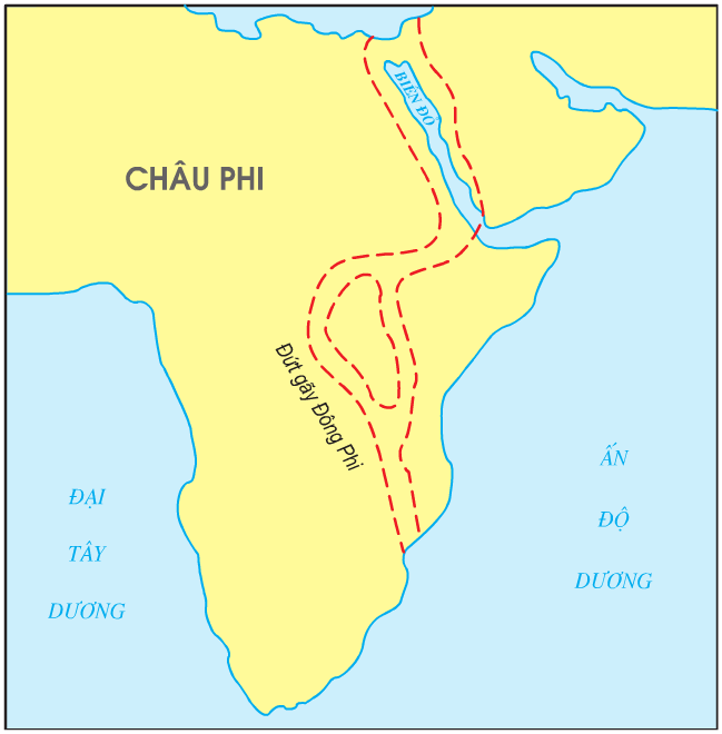 Hinh 8.4. Đứt gãy Đông Phi và Biển Đỏ