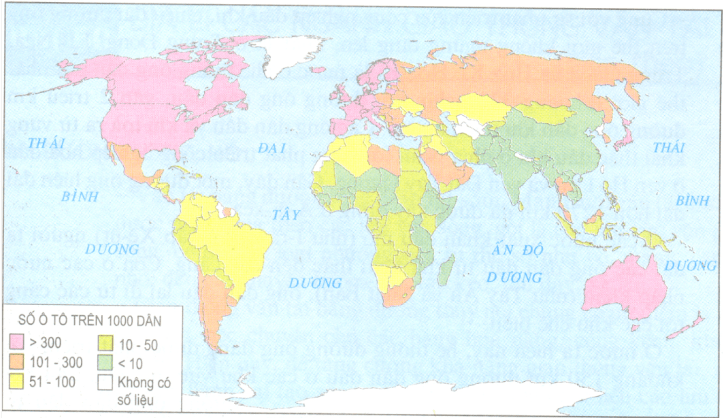 Hinh 37.2. Số ôtô bình quân trên 1000 dân, năm 2001