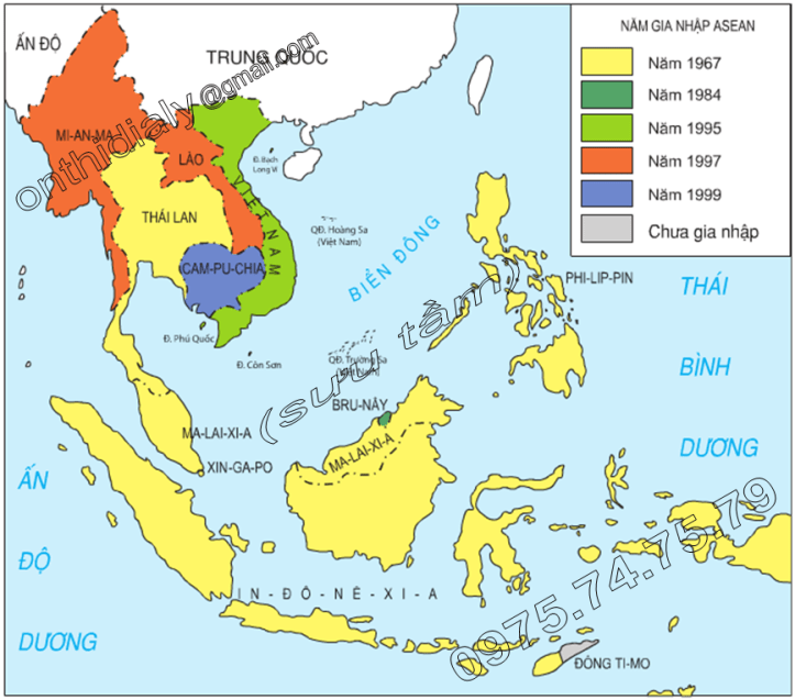 Hinh 17.1. Lược đồ các nước thành viên ASEAN