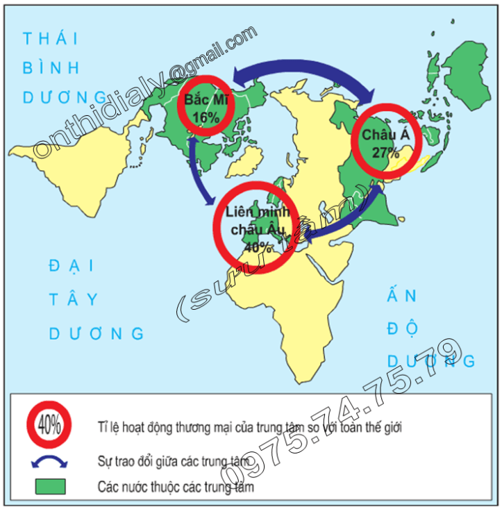 Hinh 60.3. Các trung tâm thương mại lớn trên thế giới