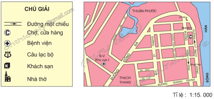Hinh 9. Bản đồ một số khu vực của thành phố Đà Nẵng (tỉ lệ 1 15.000)