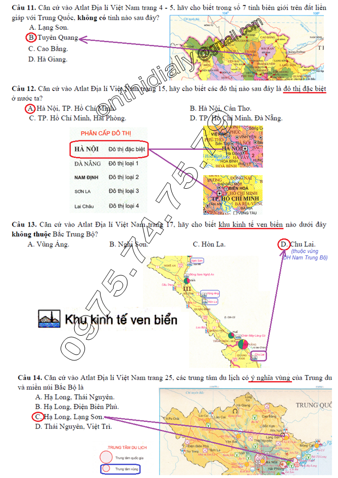giai (2) Trac nghiem THPT Dia ly 2017