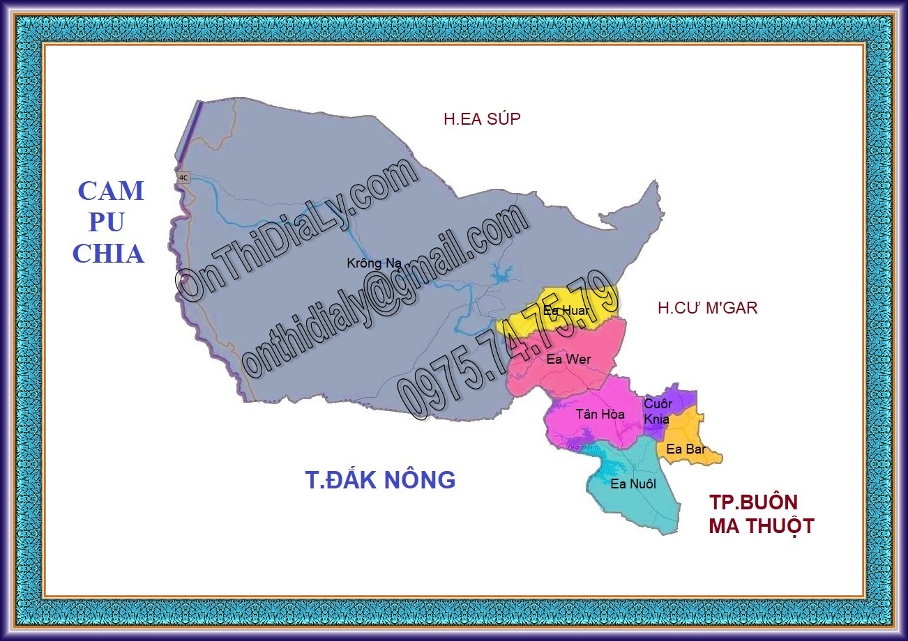 Bản đồ huyện Buôn Đôn, tỉnh Đắk Lắk