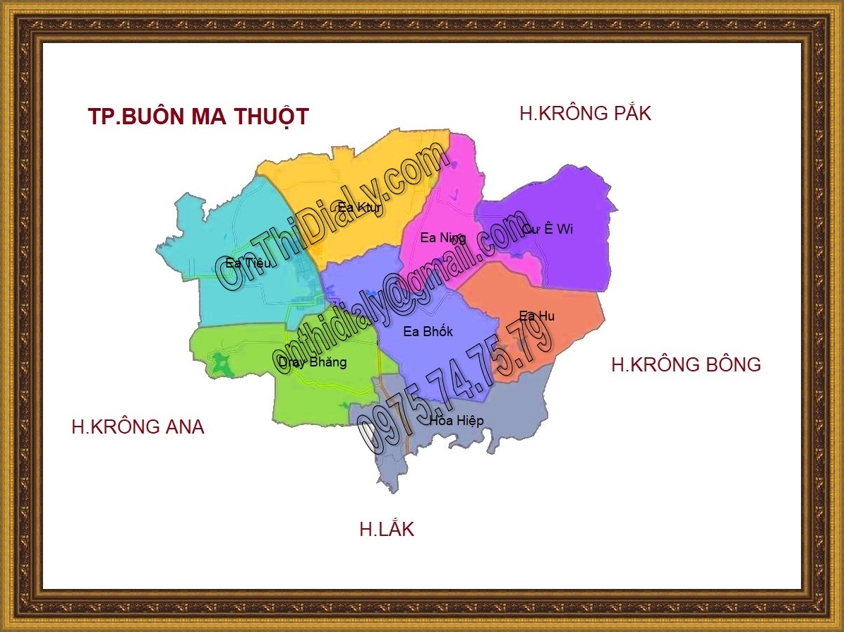 Bản đồ huyện Cư Kuin, tỉnh Đắk Lắk