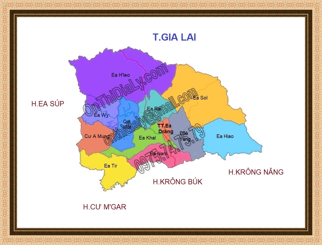 Bản đồ huyện Ea H'leo, tỉnh Đắk Lắk