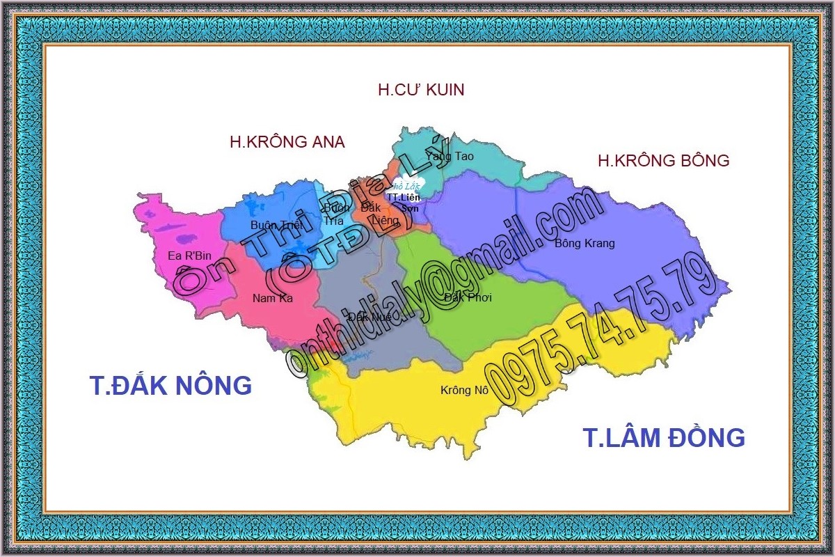 Bản đồ huyện Lắk, tỉnh Đắk Lắk