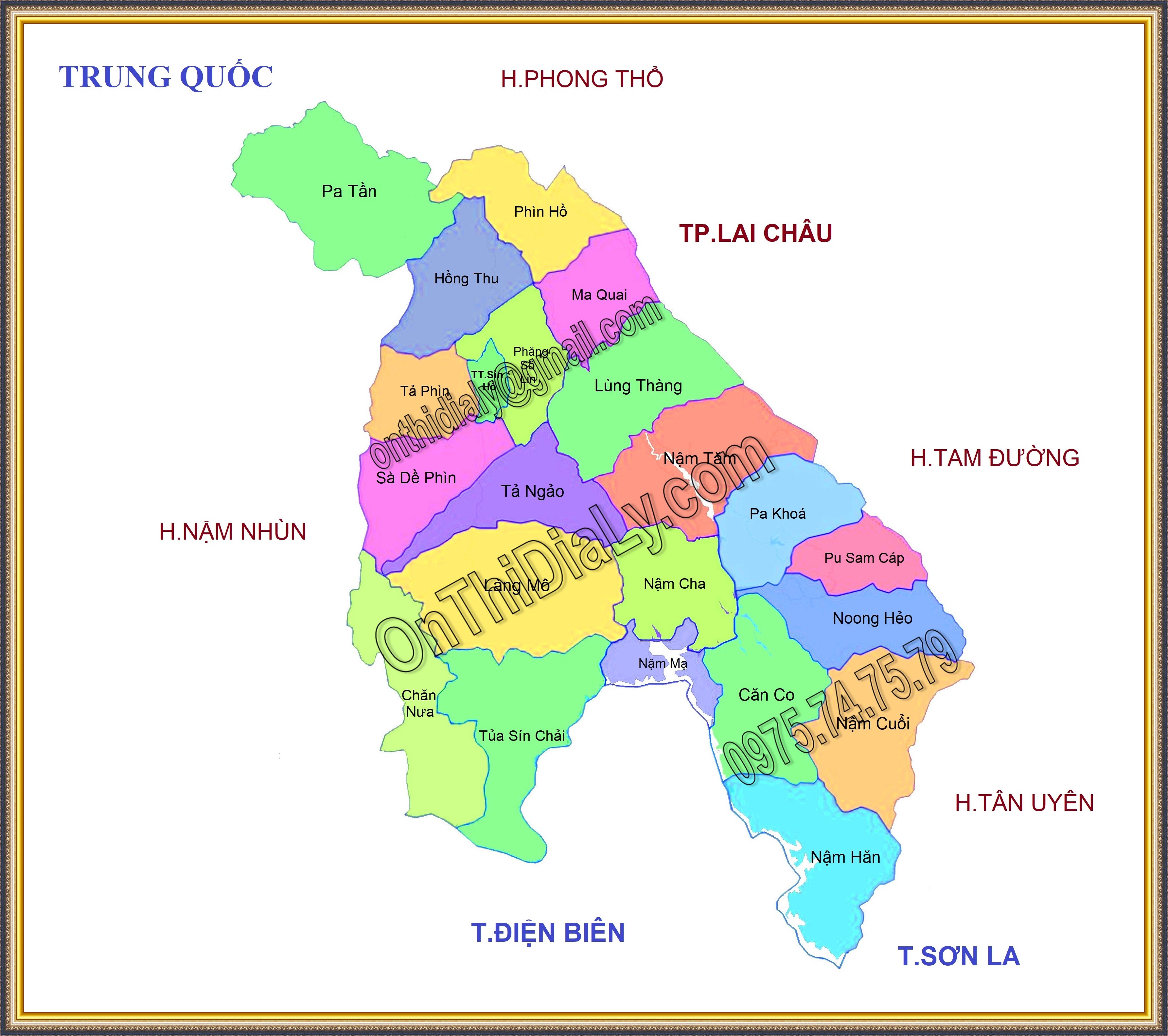 Bản đồ huyện Sìn Hồ, tỉnh Lai Châu